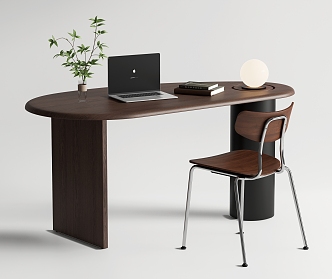 Desk and chair combination 3d model