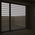 Light Horizontal Window Blinds In Modern Bright Room With Framed Art Decor