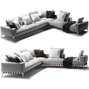 Corner Sofa Corner Sofa Leisure Sofa Pillow 3d model