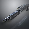 Modern Tactical Rifle Design With Black Metal Body And Ergonomic Grip