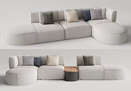 Modern corner sofa Cassina multiplayer sofa 3d model