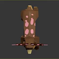 Low Poly Deer Character Featuring Pink Antlers Brown Yellow Body And Spots