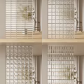Glass Brick Wall Design With Various Textures And Patterns For Interior Spaces 3d model