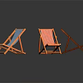 Colorful Striped Deck Chairs With Foldable Design In Various Hues For Outdoor Use