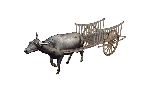 modern oxcart 3d model