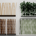 Modern bamboo 3d model