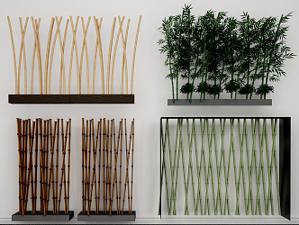 Modern bamboo 3d model