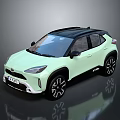Light Green SUV With Modern Design Black Roof And Stylish Black Wheels