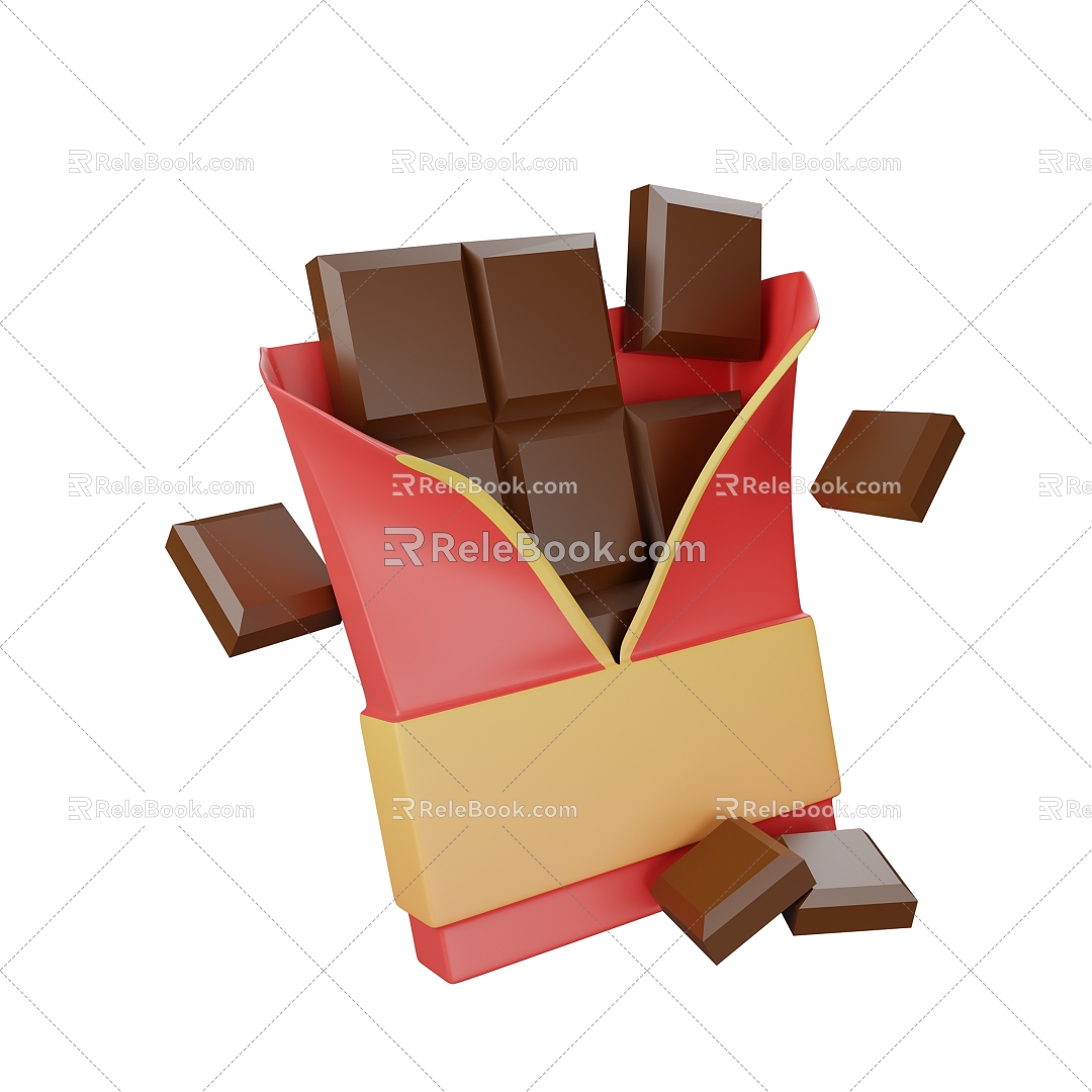 Chocolate Chocolate Food Cartoon Chocolate 3d model