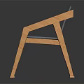 Modern Accent Chair With Wooden Frame Blue Cushion And Backrest