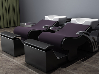 modern shampoo chair massage chair shampoo bed 3d model