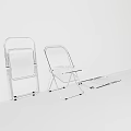 Modern Transparent Folding Leisure Chair With Lightweight Sleek Design For Home Indoor Space Saving