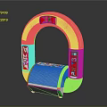 Household Red Horseshoe Magnet With White Base And Clear Labels