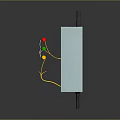 Light Blue Computer Control Module With Internal Wires Electronic Components And Antenna