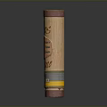 Cylindrical Feches La Mancha Package With Orange Red Design And Character