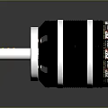 High Quality Dual Automotive Black Cylindrical Electric Motor Components With Red Parts