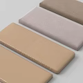 Other Rectangular Padded Fabric Mats In Beige Gray And Brown Tones With Stitched Edges