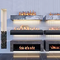 Modern Fireplace Designs With Marble Mantels And Burning Flames In Various Styles