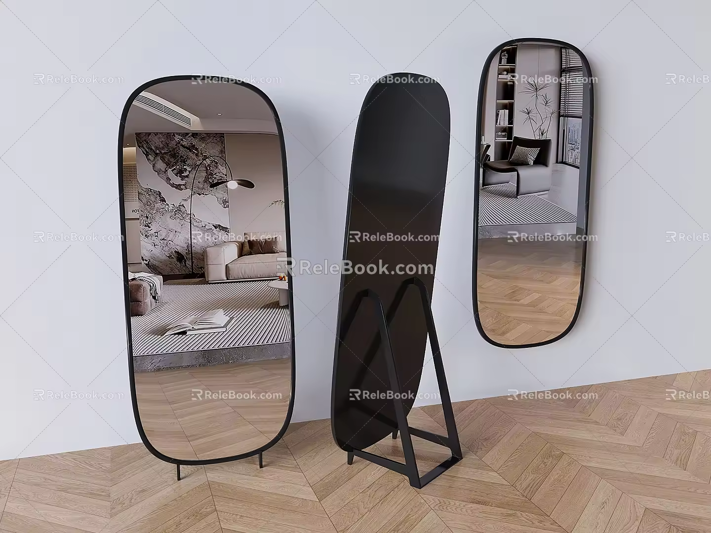 mirror full-length mirror floor mirror decorative mirror 3d model