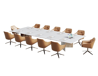 Conference table and chair combination 3d model