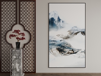 New Chinese Decorative Painting 3d model