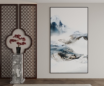 New Chinese Decorative Painting 3d model