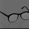 Black Frame Eyeglasses With Modern Design For Daily Use Accessories 3d model