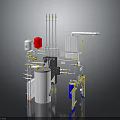 Industrial Equipment System With Storage Tanks Pipeline Valves And Control Units