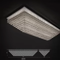 Modern Crystal Chandeliers With Square Layered Design For Luxury Ceiling Lighting Decoration