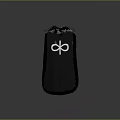 Black Fashion Cape With Feather Trim On Top And White Symbol Middle