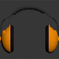 Orange And Black Over Ear Computer Headphones With Ergonomic Design For Comfortable Use
