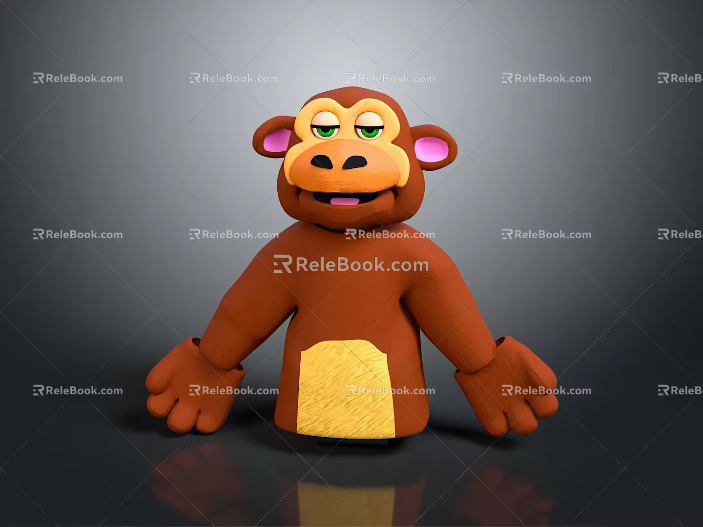 Monkey Cartoon Monkey Anime Monkey Stylized Monkey Fantasy Style Monkey Toy 3d model
