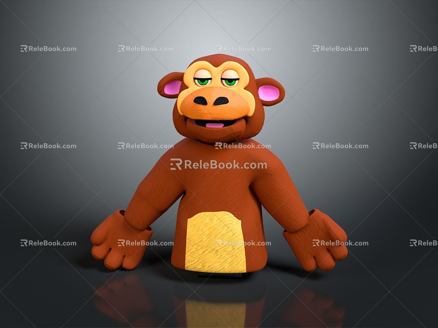 Monkey Monkey Cartoon Monkey Anime Monkey Stylized Monkey Fantasy Style Monkey Toy 3d model