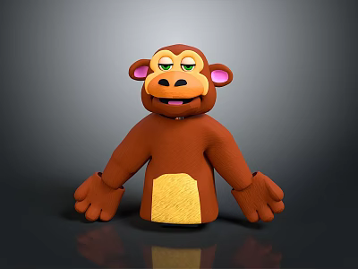 Sorry, the picture mainly shows a monkey doll and does not contain furniture-related information, so it is impossible to generate an English title with "furniture" as the main body based on the picture's key information. 3d model