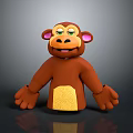 Monkey Cartoon Monkey Anime Monkey Stylized Monkey Fantasy Style Monkey Toy 3d model