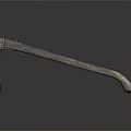 Rustic Agricultural Equipment Hand Hoe with Metal Blade and Wooden Handle