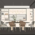 Elegant Modern Dining Room Interior With Luxury Table Chairs And Stylish Pendant Lights
