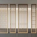 Chinese Style Room Dividers With Intricate Lattice Patterns And Modern Design
