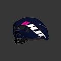 HJC Navy Blue Sports Helmet With Pink Stripes And White Logo Design