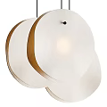 Modern Minimalist Multi Layer Circular Pendant Light With Illuminated White Shade 3d model
