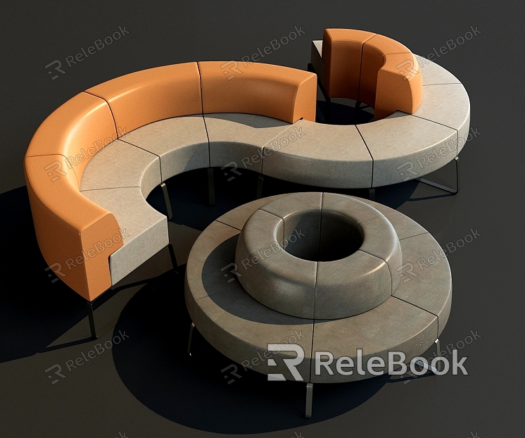 Modern shaped sofa model