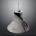 Industrial Metal Ceiling Light Fixture With Modern Design And Round Base 3d model