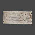 Ancient Golden Sarcophagus With Recumbent Figure Sculpture And Intricate Carvings On Ornate Base