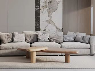 Modern three-seat sofa 3d model