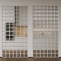 glass brick partition glass wall art glass partition glass screen transparent brick 3d model