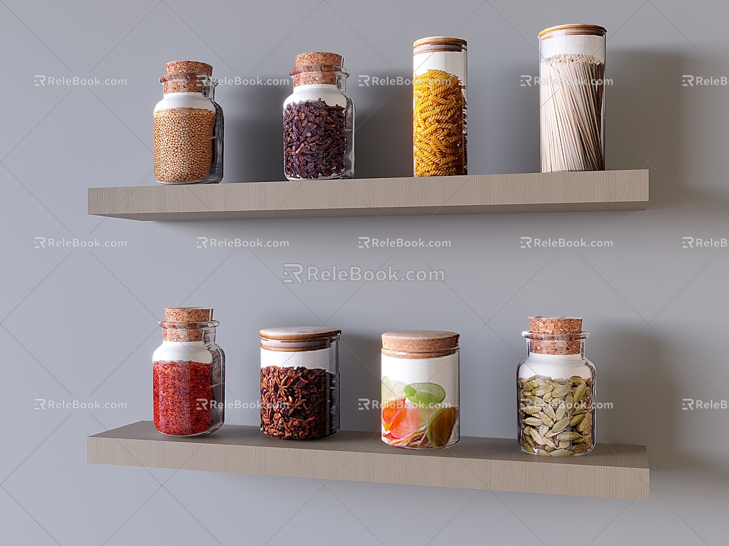 seasonings bottle kitchen supplies 3d model