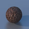 Sweet Chocolate Spheres With White Sprinkles And Dark Brown Textured Surface