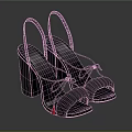 Stylish Black Open Toe High Heel Sandals With Block Heel And Crisscross Straps