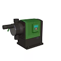 Industrial Equipment With Green Control Panel Black Main Body And Pipeline Connection