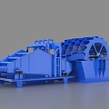 Blue Industrial Sand Washing Equipment With Rotary Drum And Screening System
